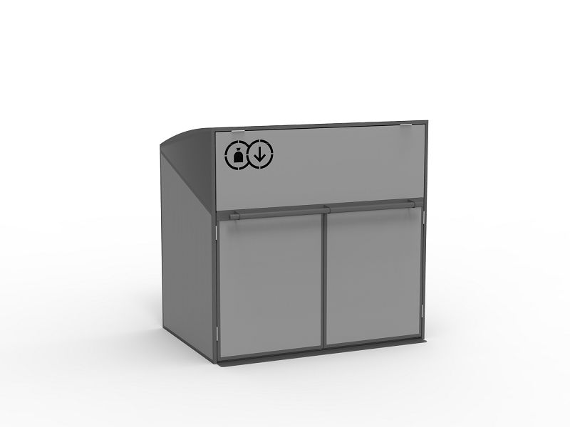 Контейнерный шкаф для ТБО «Модуль» с металлическим фасадом Aviator 255.05.01